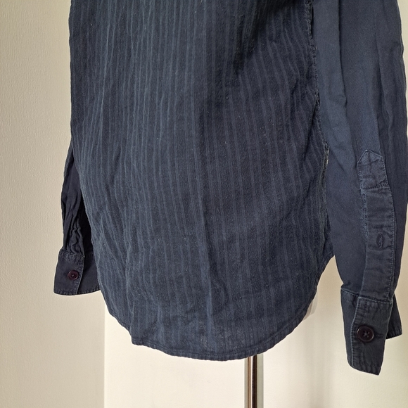 Armani Exchange | Navy blue casual button up collared women's shirt - Picture 9 of 12